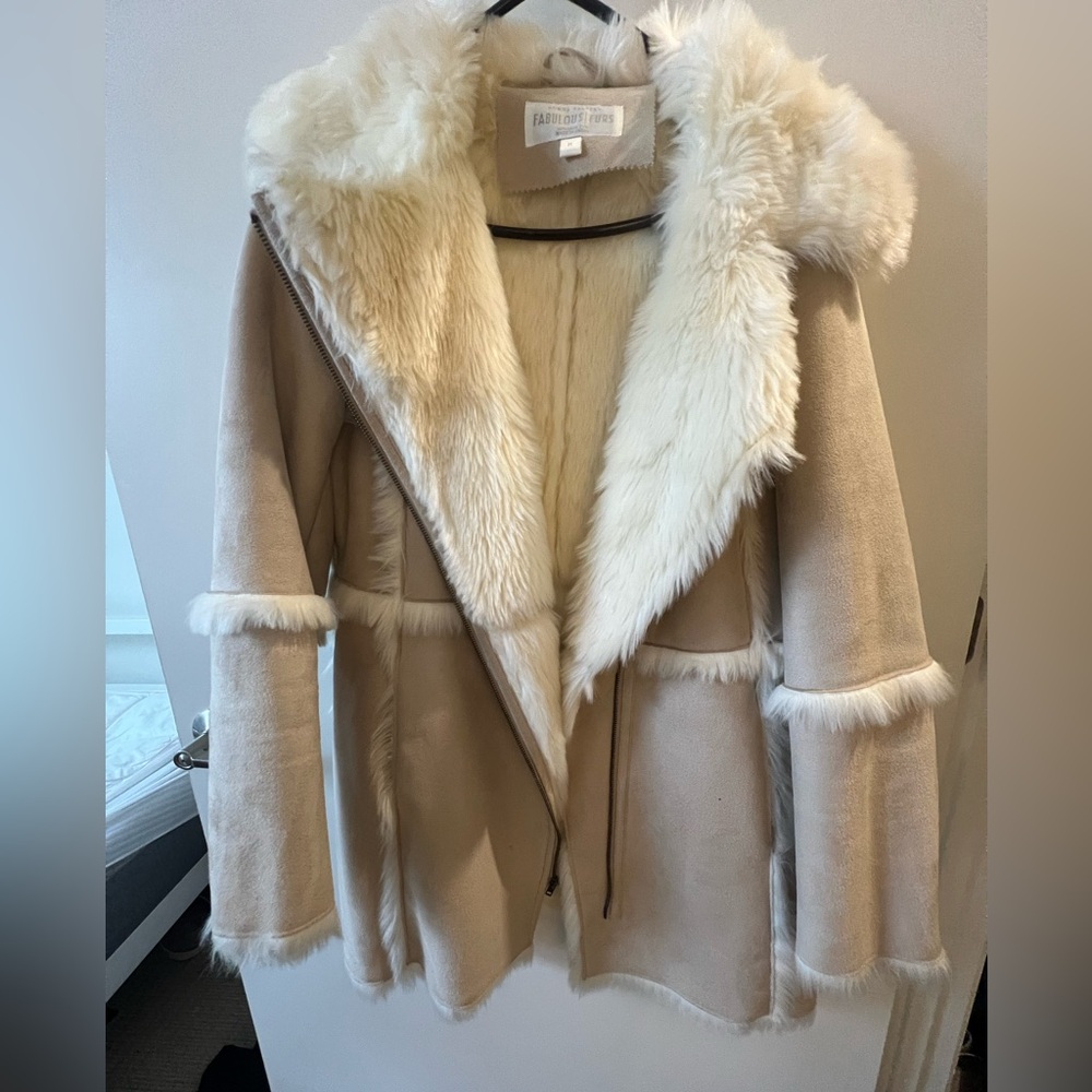 Fabulous Furs Faux fur shearling jacket
